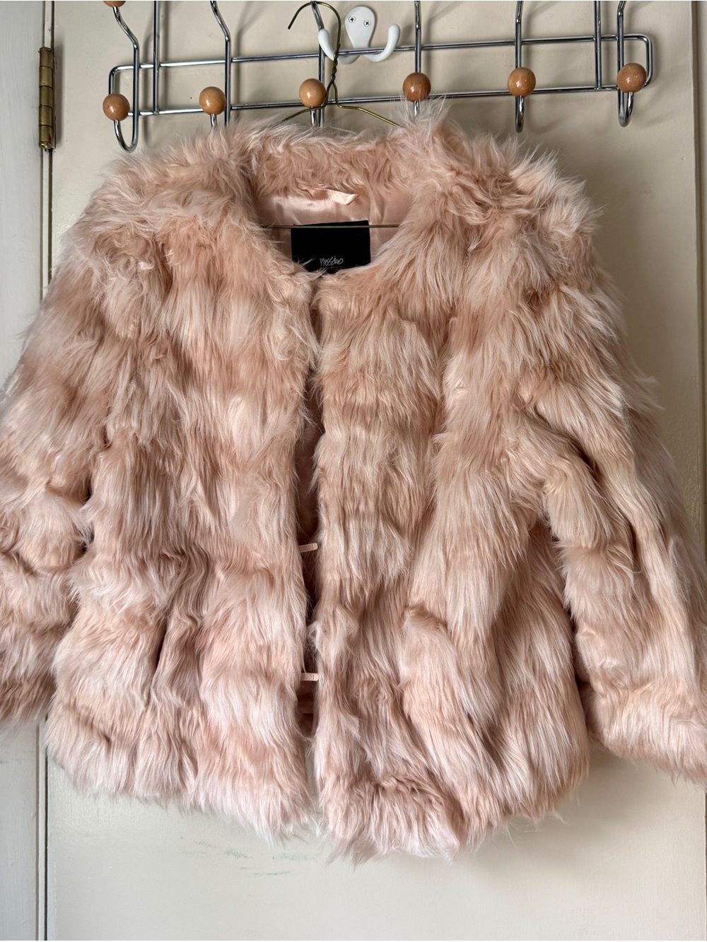 Mossimo Blush Pink Faux Fur Jacket Coat | Size (size L) | NWOT